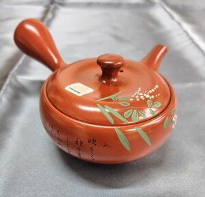 急須　常滑焼　萩の花　萩柄　煎茶　焙じ茶　昭和レトロ　 茶器 煎茶道具　新品　未使用品