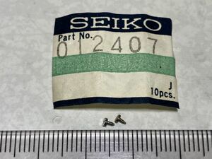 SEIKO セイコー 012407 2個 新品1 未使用品 長期保管品 デッドストック 機械式時計 側止ネジ KS キングセイコー 4402-8000 