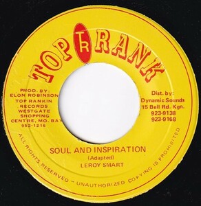 試聴 7インチ Leroy Smart / Soul and Inspiration / Top Rank