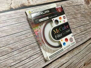 ★スーパーレンズ保護 52mm パールレッド MARUMI★130◇510