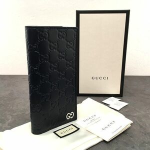 ☆送料無料☆ 未使用品 GUCCI 長財布 473920 ネイビー 札入れ 箱付き 42