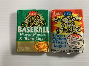 ★デッドストック　2パック【1985　FLEER　STAR STICKERS】貴重　レア　未開封