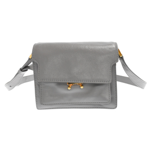 MARNI Marni MINI TRUNK SOFT Mini trunk soft leather shoulder bag gray SBMP0075Y0