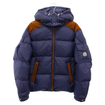 MONCLER モンクレール 23AW KITINEN キトン ジップアップ ダウンジャケット ショルダーワッペン ブルー I20911A00126_画像1