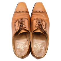 Crockett&Jones クロケットアンドジョーンズ WESTBOURNE ウエストボーン レザー パンチドキャップトゥ ローカットシューズ ブラウン 5152_画像5