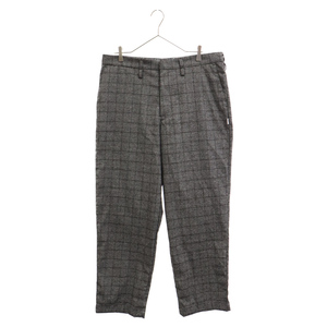 WTAPS ダブルタップス 23AW WRKT2001 PLRA TWILL TEXTILE グレンチェック トラウザーズ パンツ グレー 23WVDT-PTM02