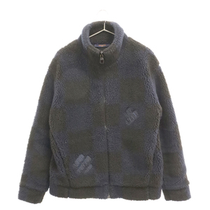 ルイヴィトン 22SS×NIGO JACQUARD DAMIER FLEECE JACKET RM221M LZ8 HMY05W チェックロゴ 刺繍フリース ジップアップジャケット ダミエ