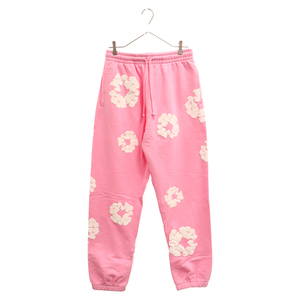 DENIM TEARS デニムティアーズ 23AW FLOWER PRINT SWEAT PANTS フラワープリント スウェットパンツ ピンク