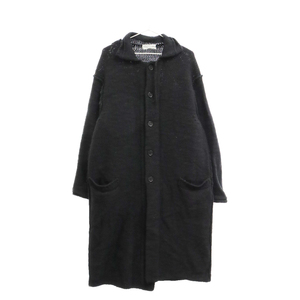 ヨウジヤマモト プールオム 21AW Chunky Knit Long Cardigan HX-K76-184 チャンキーニットロングカーディガン ブラック