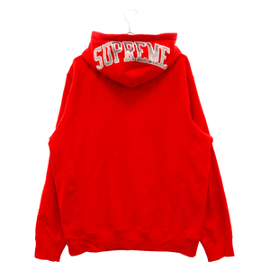 SUPREME シュプリーム 19SS Sequin Arc Hooded Sweatshirt シークインアーチフーデッドスパンコールスウェットプルオーバーパーカー レッド