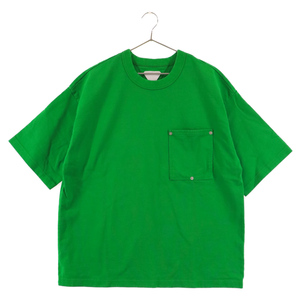 BOTTEGA VENETA ボッテガヴェネタ Rivet pocket heavy jersey t-shirt 707804 リベット ポケットヘビー半袖クルーネックTシャツ グリーン