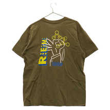 VINTAGE ヴィンテージ 90s R.E.M UP TOUR 1999 プリント 半袖Tシャツ カーキ_画像2