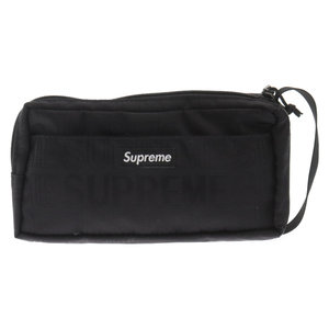 SUPREME シュプリーム 19SS Organizer Pouch ロゴ総柄オーガナイザーポーチ ブラック