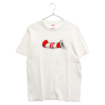 SUPREME シュプリーム 18AW Cat in the Hat Tee キャットインザハット 半袖 カットソー Tシャツ ホワイト_画像1