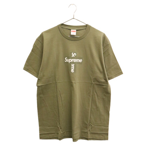 SUPREME シュプリーム 20AW Cross Box Logo Tee クロスボックスロゴTシャツ カットソー 半袖Tシャツ オリーブ