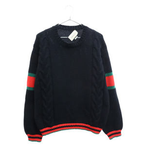 GUCCI Gucci 19AW Cable Knit Sweater cable knitted sweater black 548115 X1561