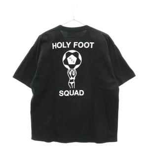 HOLY SHIT ホーリーシット HOLY FOOT SQUAD ホーリーフットスクワッド ロゴプリント半袖Tシャツ ブラック