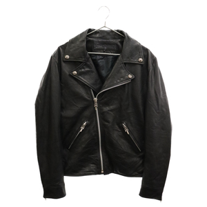 CHROME HEARTS クロムハーツ BASIC MOTO/ベーシックモト ダガージップダブルライダースレザージャケット S ブラック