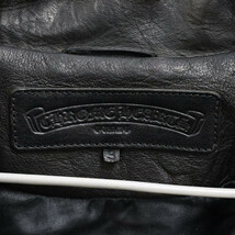 CHROME HEARTS クロムハーツ BASIC MOTO/ベーシックモト ダガージップダブルライダースレザージャケット S ブラック_画像5