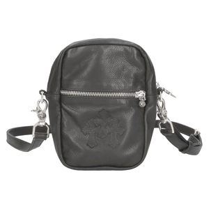 CHROME HEARTS クロムハーツ TAKA MINI LTHR タカミニ セメタリークロスパッチレザーショルダーバッグ ブラック