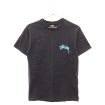 STUSSY ステューシー YEAR OF THE TIGER バックプリントデザイン 半袖クルーネックTシャツ ネイビー_画像2