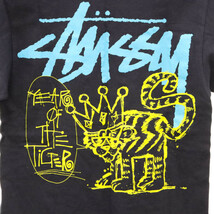 STUSSY ステューシー YEAR OF THE TIGER バックプリントデザイン 半袖クルーネックTシャツ ネイビー_画像5