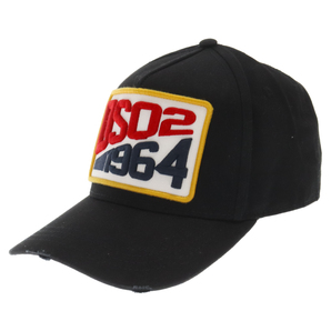 DSQUARED2 ディースクエアード 23AW 1964ロゴ 6パネルキャップ 帽子 ブラック BCM0551の画像1
