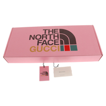 GUCCI グッチ×THE NORTH FACE ザノースフェイス ウールニットフリンジ ローゲージマフラー ブラック 653561_画像6