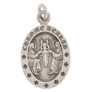 CHROME HEARTS クロムハーツ ANGEL MEDAL OVAL エンジェルメダルオーバル ネックレストップ シルバー