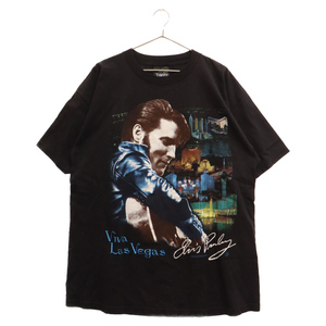 VINTAGE ヴィンテージ 90S ELVIS PRESLEY エルヴィス プレスリー コットン プリント 半袖Tシャツ ブラック