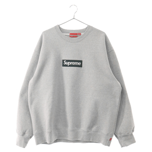 SUPREME シュプリーム 22AW Box Logo Crewneck Heather Grey ボックスロゴ クルーネックスウェットトレーナー ヘザー グレー