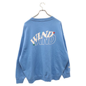 WIND AND SEA ウィンダンシー×HUF WDS CREW SWEAT ハフ スタープリント クルーネックスウェット ブルー WDS-HUF-09