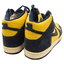 NIKE SB ナイキエスビー 2005年製 DUNK HIGH MICHIGAN ダンク ミシガン ハイカットスニーカー ネイビー/イエロー 305050-741 US8.5/26.5cm_画像4