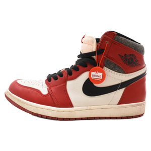 NIKE ナイキ AIR JORDAN 1 LOST&FOUND エアジョーダン1 ロスト&ファウンド ハイカットスニーカー ホワイト/レッド US9.5/27.5cm DZ5485-612