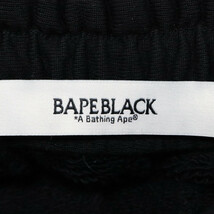 A BATHING APE アベイシングエイプ BAPE BLACK ベイプブラック ワンポイント スウェットショーツ ブラック BBKSPSP6205MH_画像5