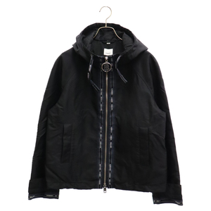 BURBERRY Burberry Logo Detail Nylon Hooded Jacket logo design nylon with a hood . jacket black 4549158