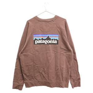 PATAGONIA パタゴニア 21AW ロゴ プリント 長袖カットソー Tシャツ ブラウン 39603FA21