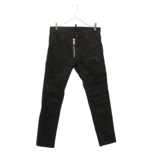 DSQUARED2 ディースクエアード COOL GUY JEANS クールガイ ジーンズ ダメージ加工 デニム パンツ ブラック S71LB0354 S47925