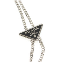 PRADA プラダ 22SS TRIANGLE PANEL LANYARD CREDIT CARD HOLDER トライアングル パネル チェーン レイヤード カードケース シルバー 2TL440_画像4