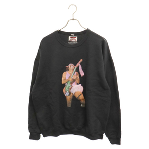 WACKO MARIA ワコマリア×Cheech&Chong UP IN SMOCK SWEAT SHIRT チーチ&チョン クルーネックスウェットトレーナー ブラック