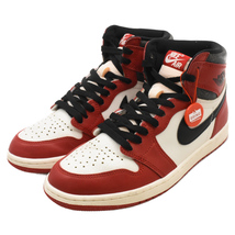 NIKE ナイキ AIR JORDAN 1 LOST&FOUND DZ5485-612 エアジョーダン1 ロスト&ファウンド ハイカットスニーカー ホワイト/レッド US8.5/26.5cm_画像3