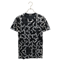 Dior HOMME ディオールオム 07AW エディ期 総柄 ペンキ加工半袖カットソー 半袖Tシャツ ブラック/ホワイト_画像1