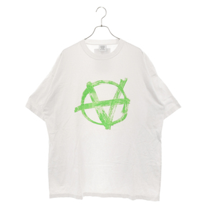 VETEMENTS ヴェトモン 20SS Anarchy Logo S/S Tee SS20TR297 アナーキーロゴ 半袖Tシャツ カットソー ホワイト