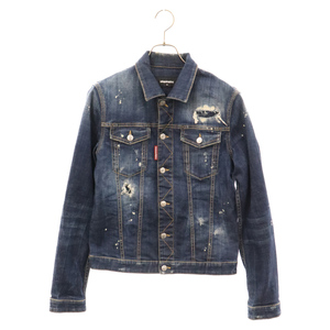 DSQUARED2 ディースクエアード 18AW TIDY JEAN JACKET ヴィンテージ加工 デニムジャケット インディゴ S74AM0847