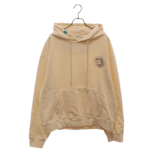 InstantFunk インスタントファンク 21AW PIGMENT STANDARD HOODIE ロゴプリント プルオーバーパーカー アイボリー