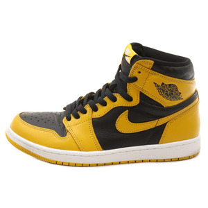 NIKE Nike AIR JORDAN 1 HIGH OG POLLEN воздушный Jordan 1 высокий pa Ran - ikatto спортивные туфли черный / желтый US9.5 555088-701