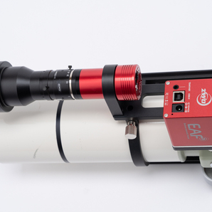 タカハシ FS60CB(旧色) k-astec製鏡筒バンド&プレート(限定生産) kowa LM100JCガイド鏡、ASI 120MM-Miniガイドカメラ、EAF取付済！の画像8