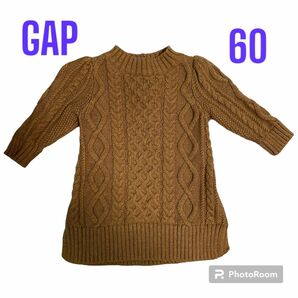 gap ギャップ　ニット　ワンピース　チュニック　ブラウン　茶色　サイズ60