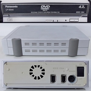 即決 Panasonic パナソニック IEEE1394接続 カートリッジ式 DVD-RAM対応 ドライブ LF-D340J 本体のみ ★動作可 一部難あり ジャンクの画像6