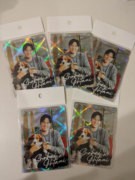 大谷翔平 公式ステッカー カード キラキラ 5枚セット MLB ドジャース